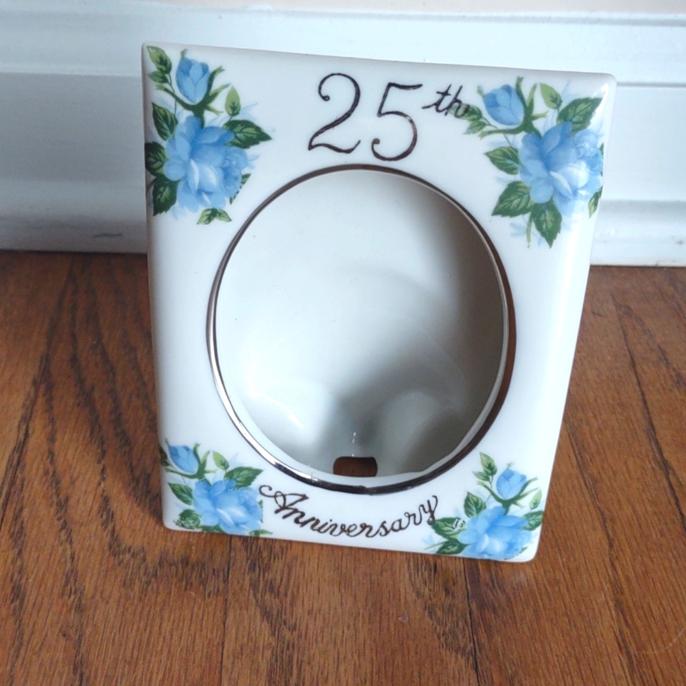 Vintage Ceramic 25th Anniversary Picture